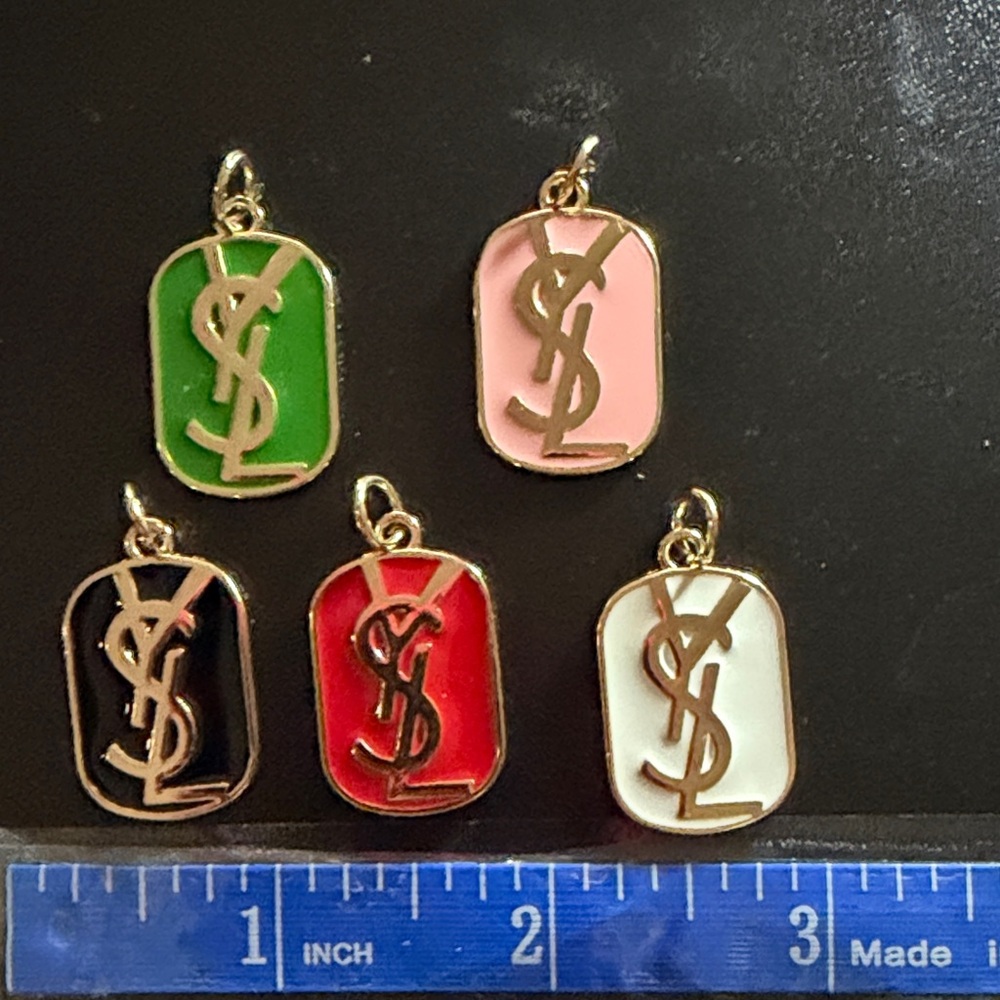 YSL Logo Pendant Charm your choice of Color